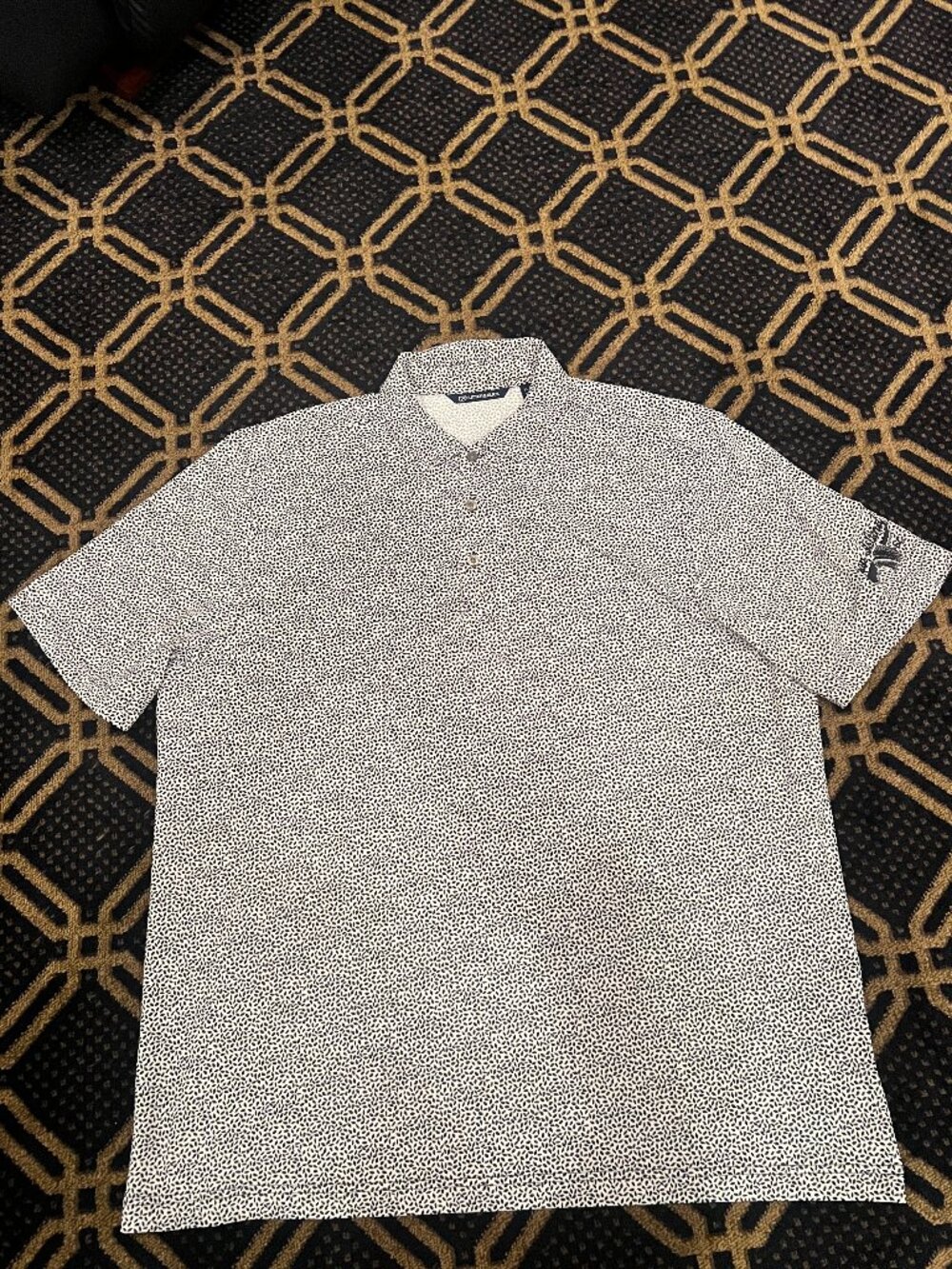 Cutter & Buck Indian Springs Golf Polo Men’s XL White Black Performance Shirt